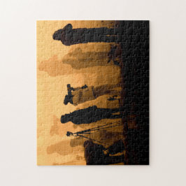 Quebra-cabeça Um Sunset Incrível - Fotografando Geese no Sunset