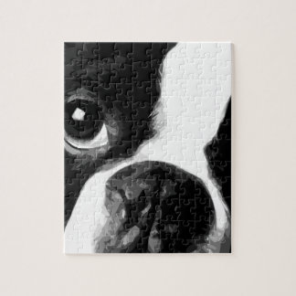 Quebra-cabeça Um terrier preto e branco de Boston