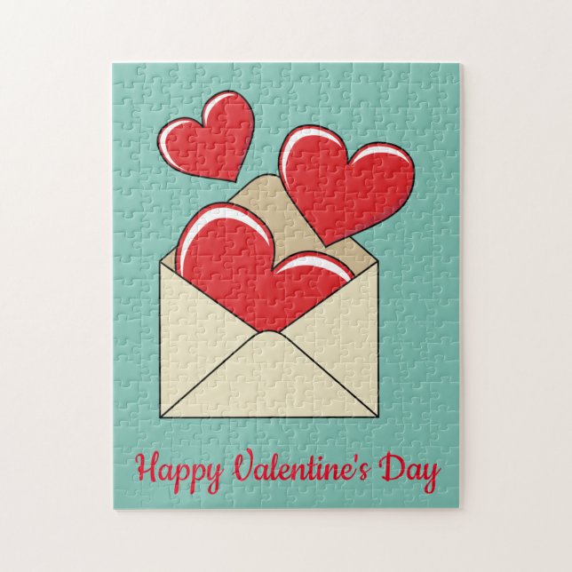 Quebra-cabeça Uma Carta de Amor | Adicionar seu texto (Vertical)