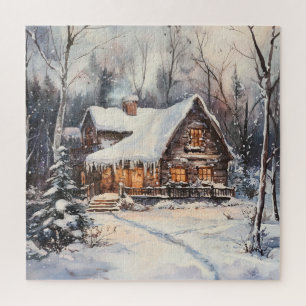 Quebra-cabeça Uma Casa Aconchegante no inverno
