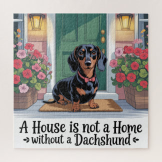 Quebra-cabeça Uma Casa Não é um Lar Sem um Dachshund