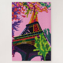 Uma Celebração Colorida da Torre Eiffel