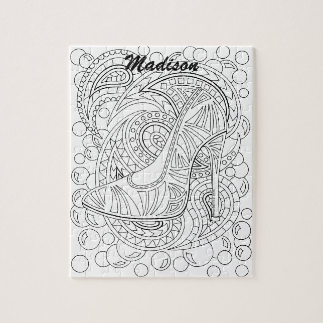 Quebra-cabeça Uma cor personalizada forma do divertimento dos (Vertical)