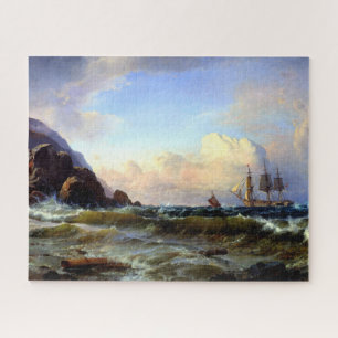 Quebra-cabeça Uma Costa Norueguesa C.F. Sørensen 1868