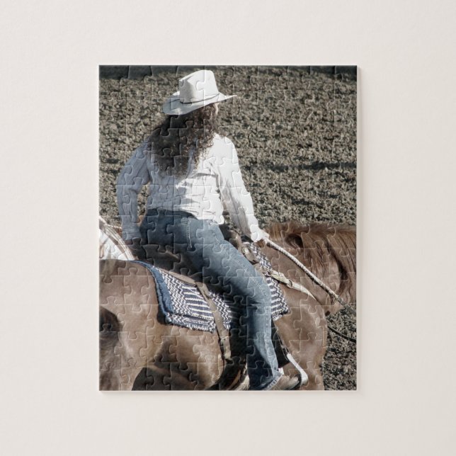 Quebra-cabeça Uma Cowgirl Rodeo (Vertical)