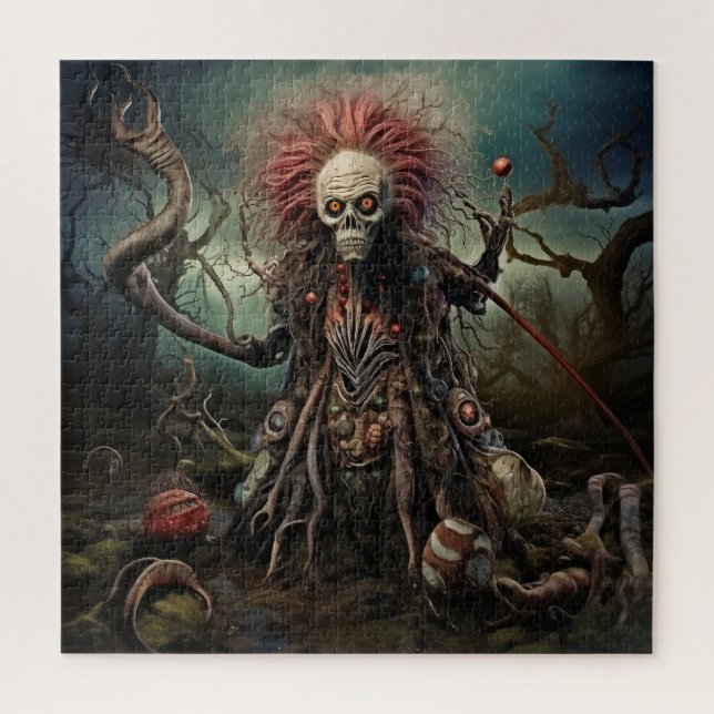 Quebra-cabeça Uma Criatura Do Pântano Assustadora (Vertical)