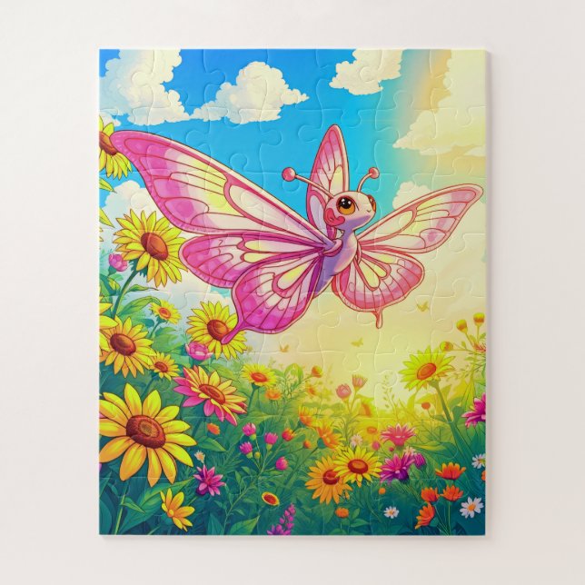 Quebra-cabeça Uma criatura encantadora como uma borboleta (Vertical)