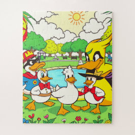 Quebra-cabeça Uma encantadora cena infantil do parque