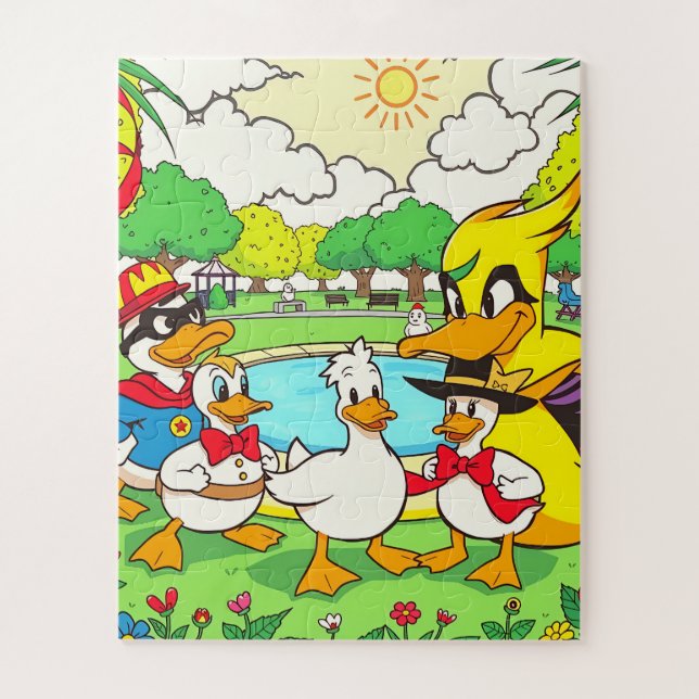 Quebra-cabeça Uma encantadora cena infantil do parque (Vertical)