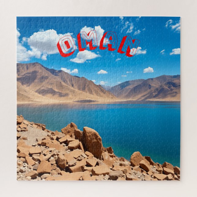 Quebra-cabeça Uma entrada costeira de Omani, turquesa serena (Vertical)