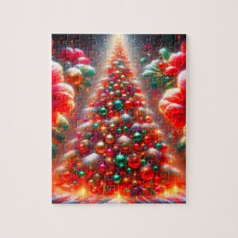 Quebra-cabeça Uma Grande e Brilhante Árvore de Natal Supremament