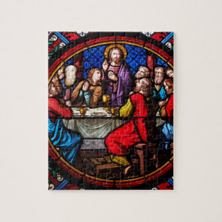 Quebra-cabeça Uma imagem do vitral da última ceia