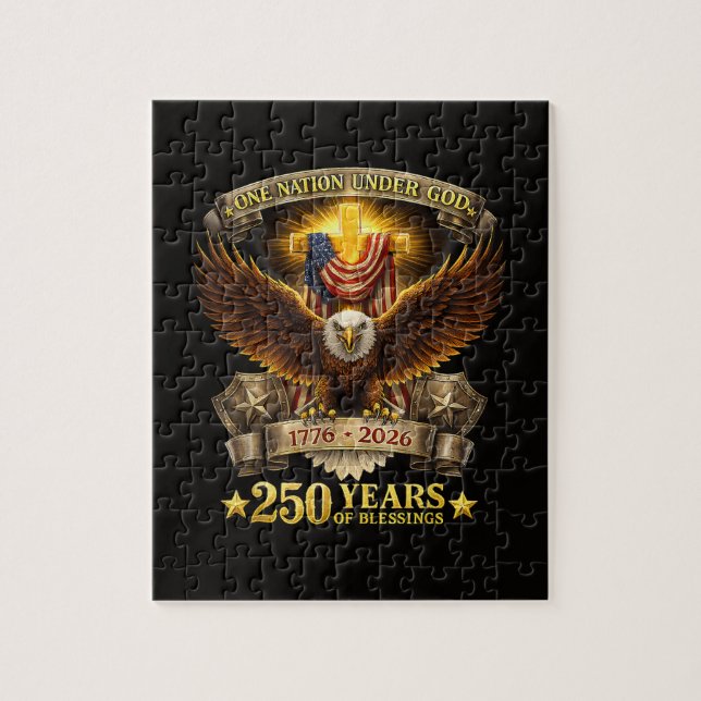 Quebra-cabeça Uma Nação Sob Deus 250 Anos Bênçãos  (Vertical)