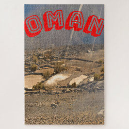 Quebra-cabeça Uma paisagem árida e robusta de Omani.