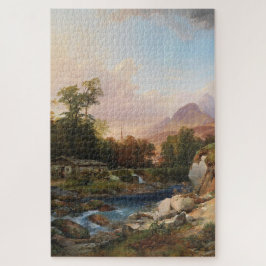 Quebra-cabeça Uma paisagem de montanha com um Smithy