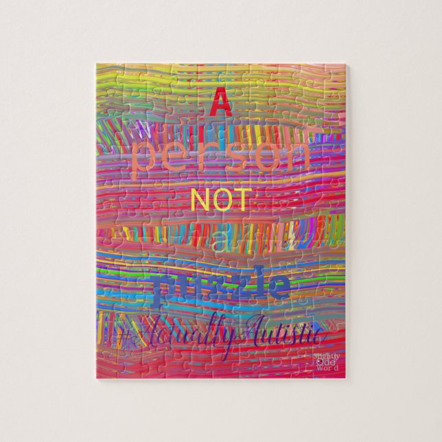 Quebra-cabeça Uma pessoa NÃO é Quebra-cabeça- Aceitação de Autis (Vertical)