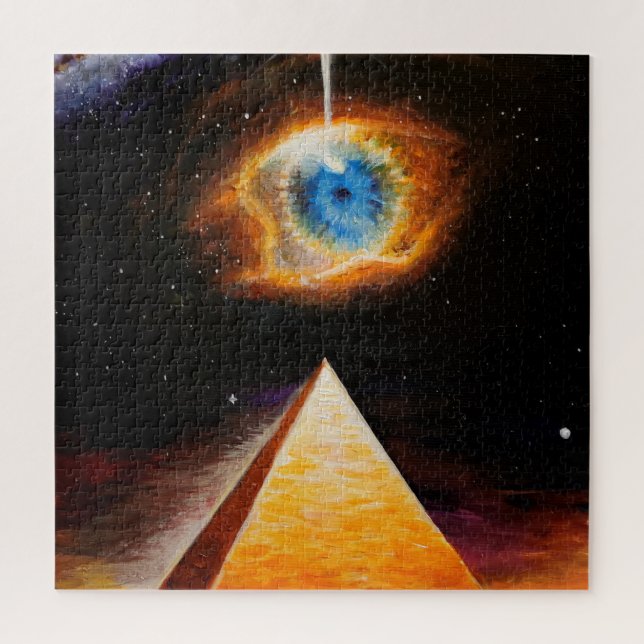Quebra-cabeça Uma pirâmide debaixo do olho cósmico de Deus (Vertical)