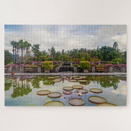 Quebra-cabeça Uma piscina com lírios no lago Maggiore, Itália