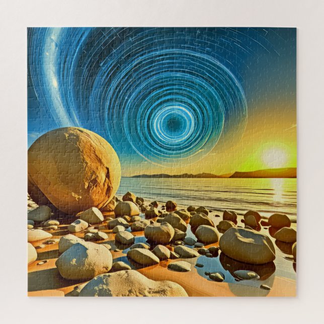 Quebra-cabeça Uma rocha em greve (Vertical)