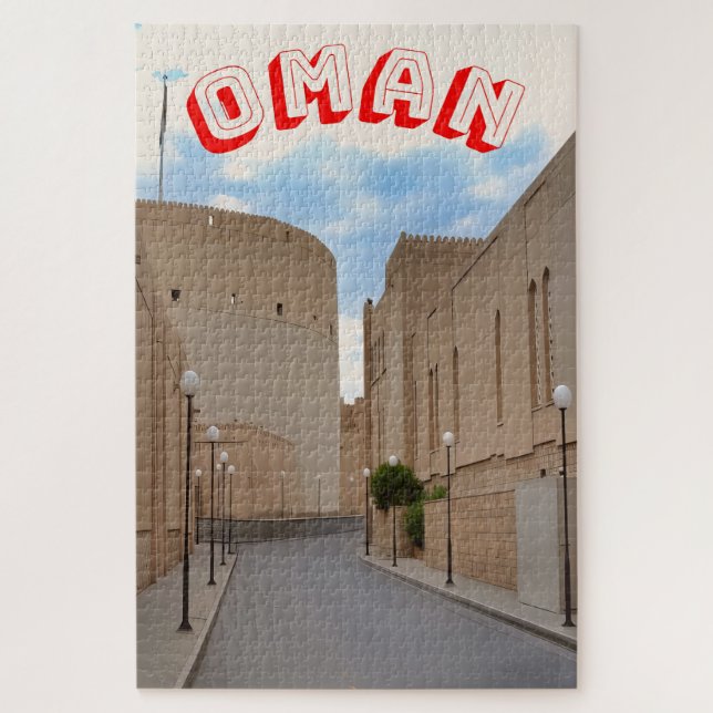 Quebra-cabeça Uma rua Omani pitoresca (Vertical)