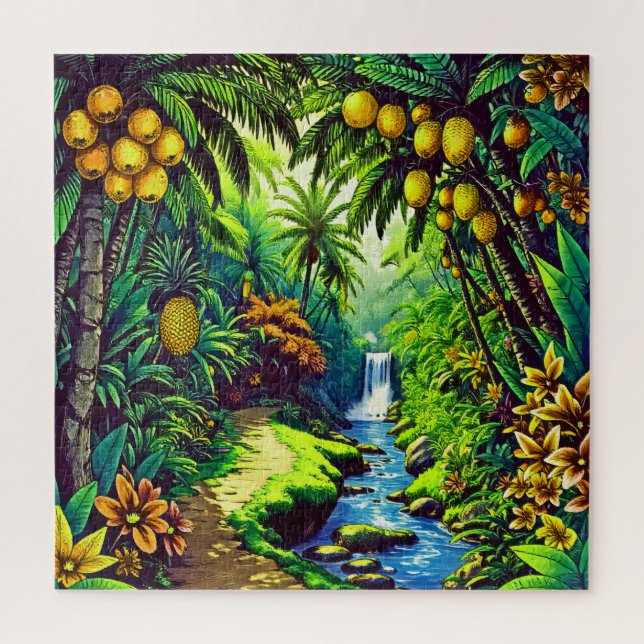 Quebra-cabeça Uma selva tropical (Vertical)