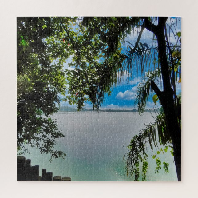 Quebra-cabeça Uma serena ao lado do lago (Vertical)