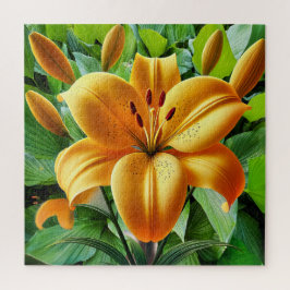 Quebra-cabeça Uma vibrante lírio ouro-amarelo