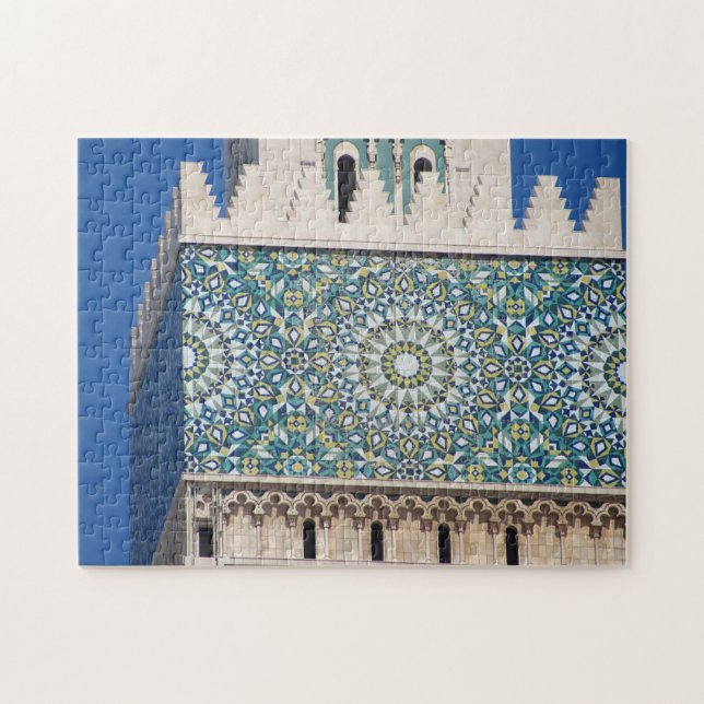 Quebra-cabeça Uma visão parcial da mesquita Hasan II em Casablan (Horizontal)