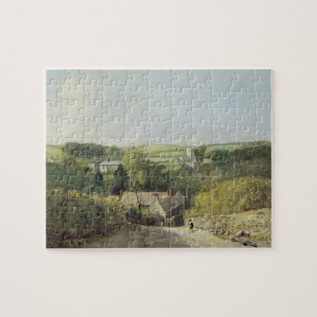Quebra-cabeça Uma vista da vila de Osmington com a igreja e o Vi (Horizontal)