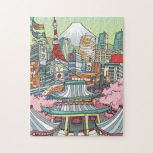 Quebra-cabeça Uma vista de Tokyo