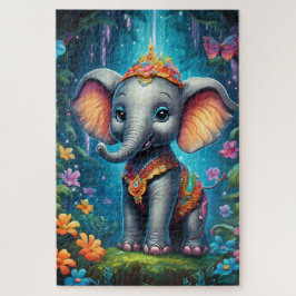 Quebra-cabeça Un adorable éléphanteau