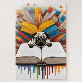 Quebra-cabeça Un chiot Carlin studieux