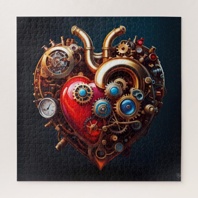 Quebra-cabeça Un coeur steampunk (Vertical)