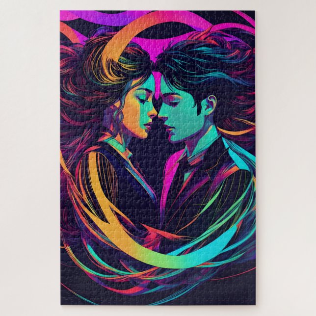 Quebra-cabeça Un couple, seul au monde (Vertical)