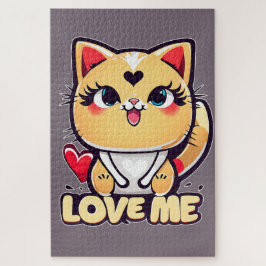 Quebra-cabeça Un drôle chat chibi plein d'amour