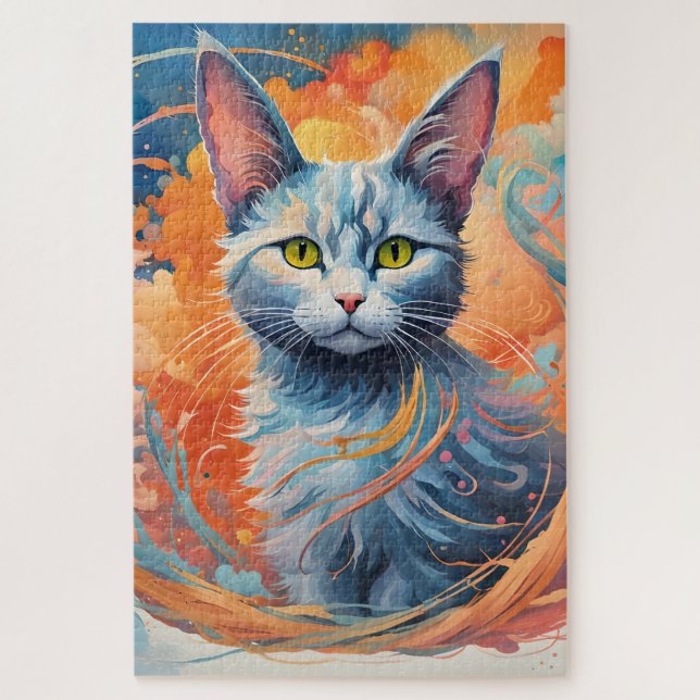 Quebra-cabeça Un étrange chat (Vertical)