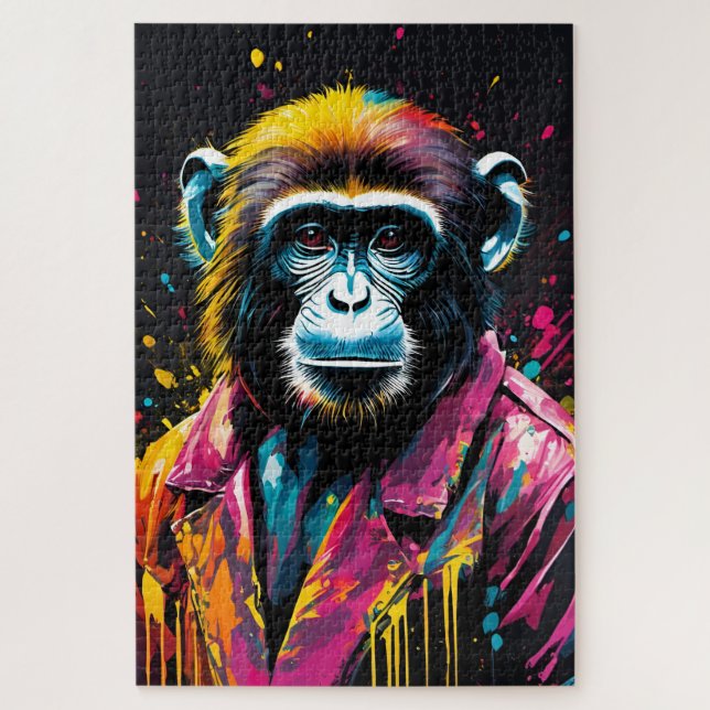 Quebra-cabeça Un singe moderne (Vertical)