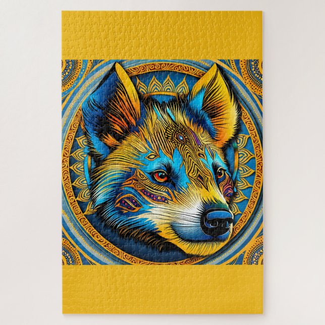 Quebra-cabeça Une hyène colorée (Vertical)