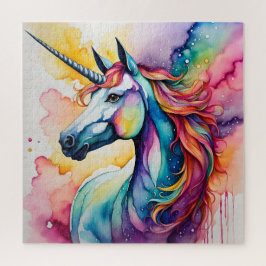 Quebra-cabeça Une licorne en aquarelle