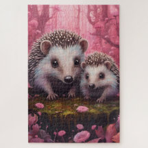 Une maman hérisson et son petit