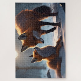 Quebra-cabeça Une maman hérisson et son petit