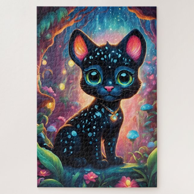 Quebra-cabeça Une mignonne petite panthère chibi (Vertical)