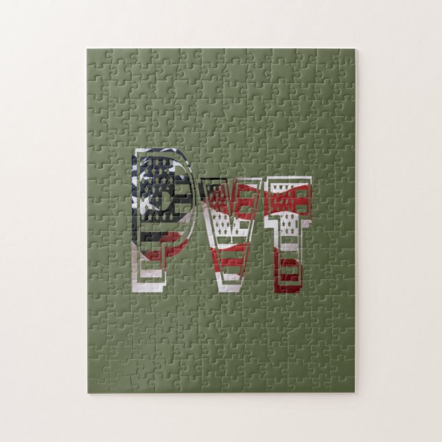 Quebra-cabeça Único Militar Patriótico Incrível (Vertical)