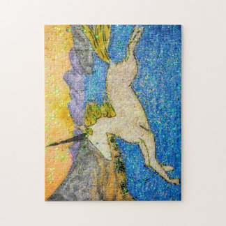 Quebra-cabeça Unicorn Gliding Over Evolution Lake