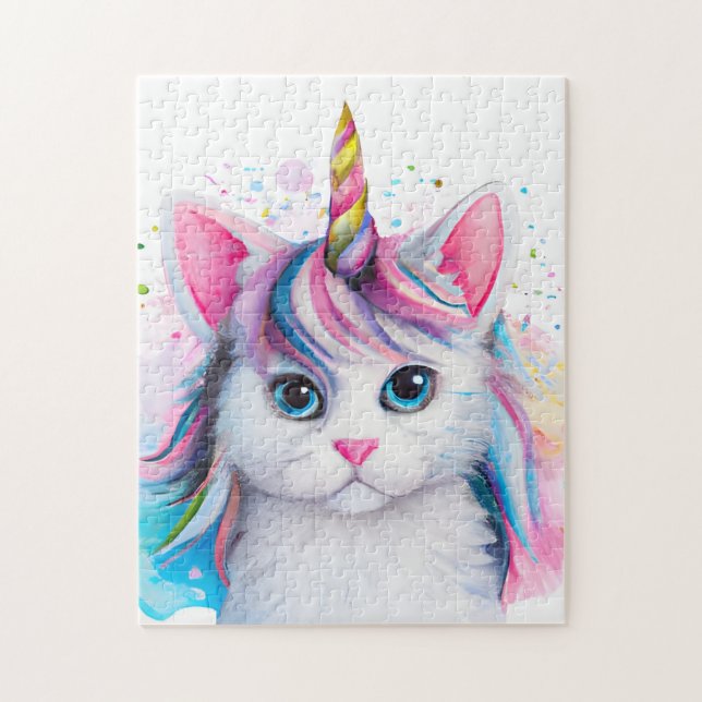 Quebra-cabeça Unicorn Kitten (Vertical)