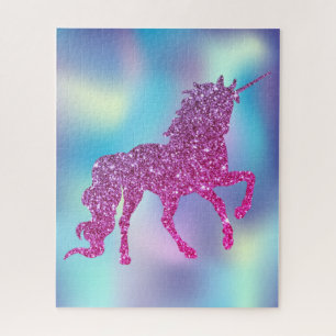 Quebra-cabeça Unicórnio Abstrato Glitter na Moda
