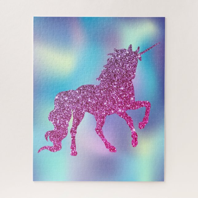 Quebra-cabeça Unicórnio Abstrato Glitter na Moda (Vertical)