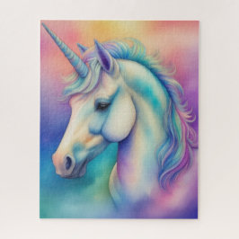 Quebra-cabeça Unicórnio Aquarela em Pastos Suaves