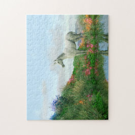 Quebra-cabeça Unicórnio Branco Místico | Fantasia