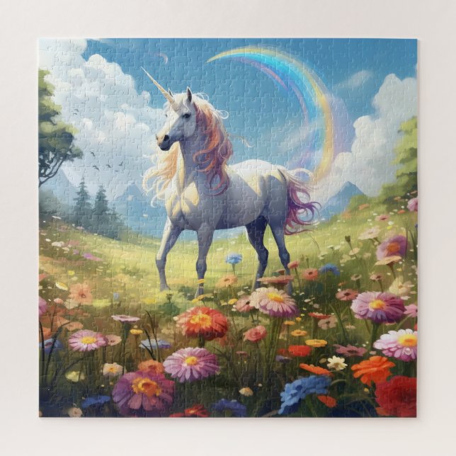 Quebra-cabeça Unicórnio em Meadow (Vertical)